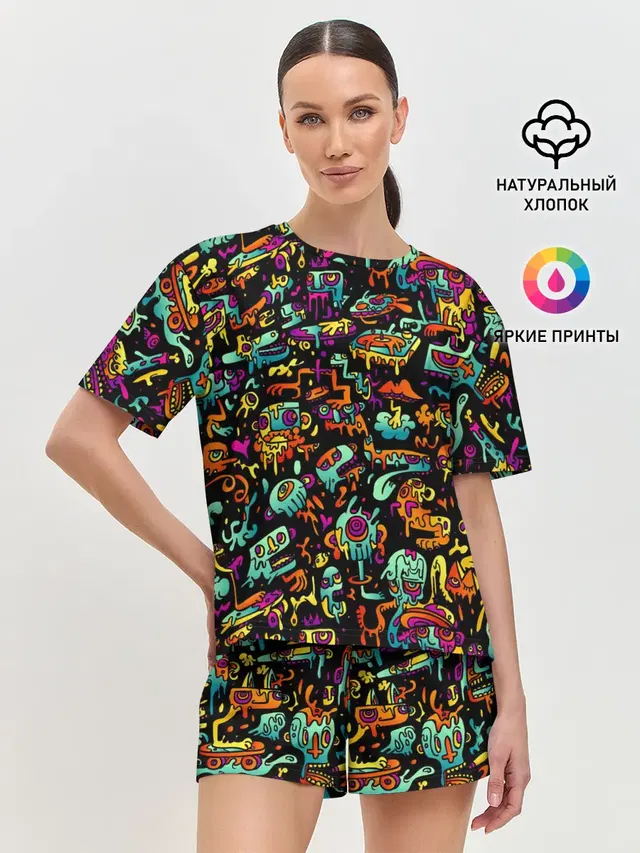 Женская пижама с шортами
