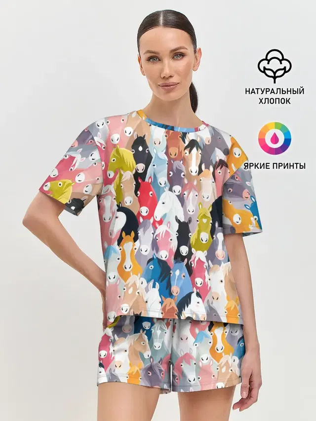 Женская пижама с шортами