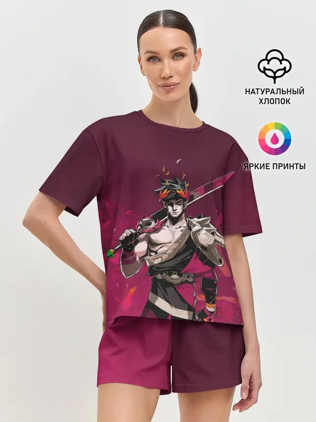 Женская пижама с шортами с принтом «Cerberus»