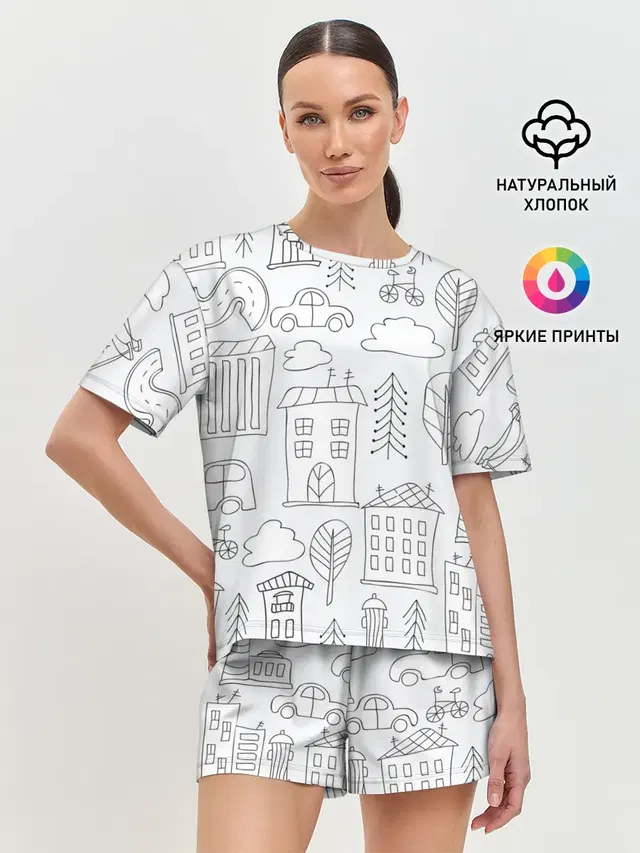 Женская пижама с шортами