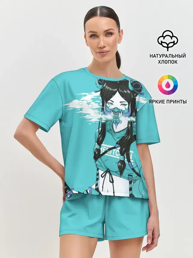 Женская пижама с шортами