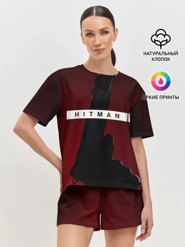 Женская пижама с шортами с принтом «Hitman — Hitman III»