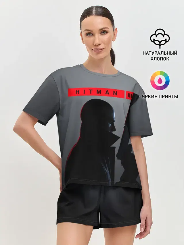Женская пижама с шортами с принтом «Hitman — Hitman III»