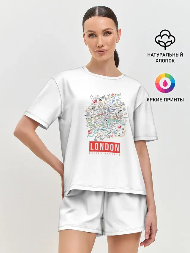 Женская пижама с шортами