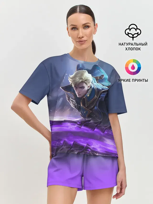Женская пижама с шортами с принтом «Mobile Legends: Bang Bang — Алукард - Mobile Legends»