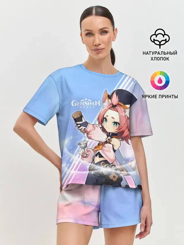 Женская пижама с шортами