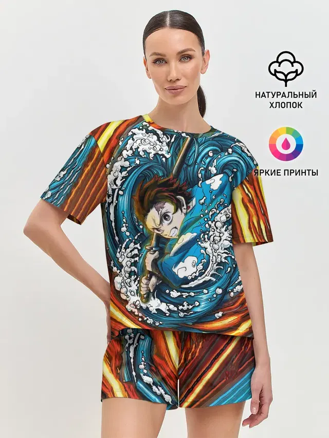 Женская пижама с шортами