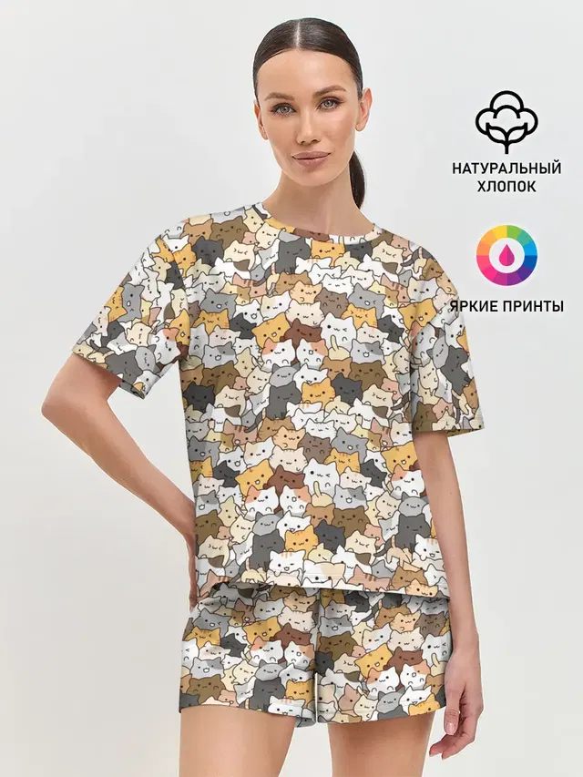 Женская пижама с шортами