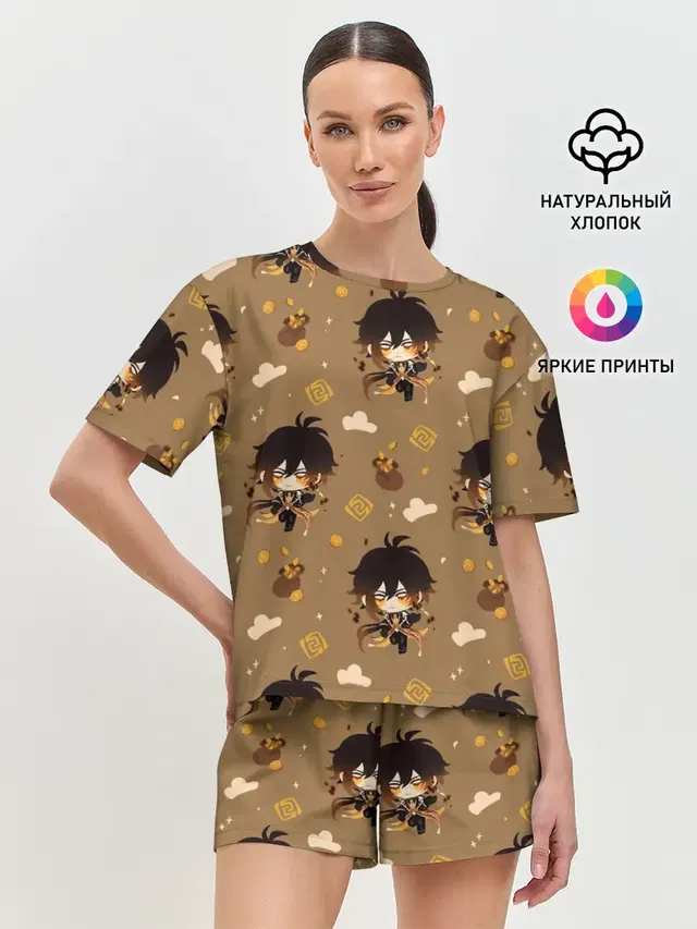 Женская пижама с шортами