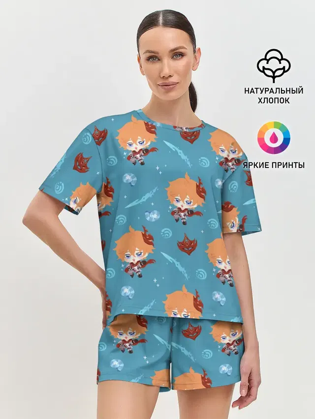 Женская пижама с шортами