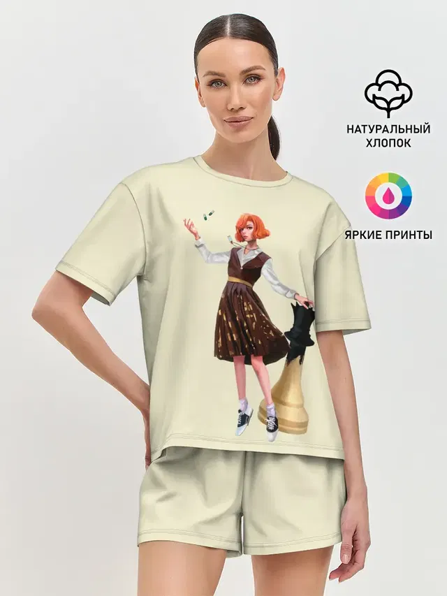 Женская пижама с шортами