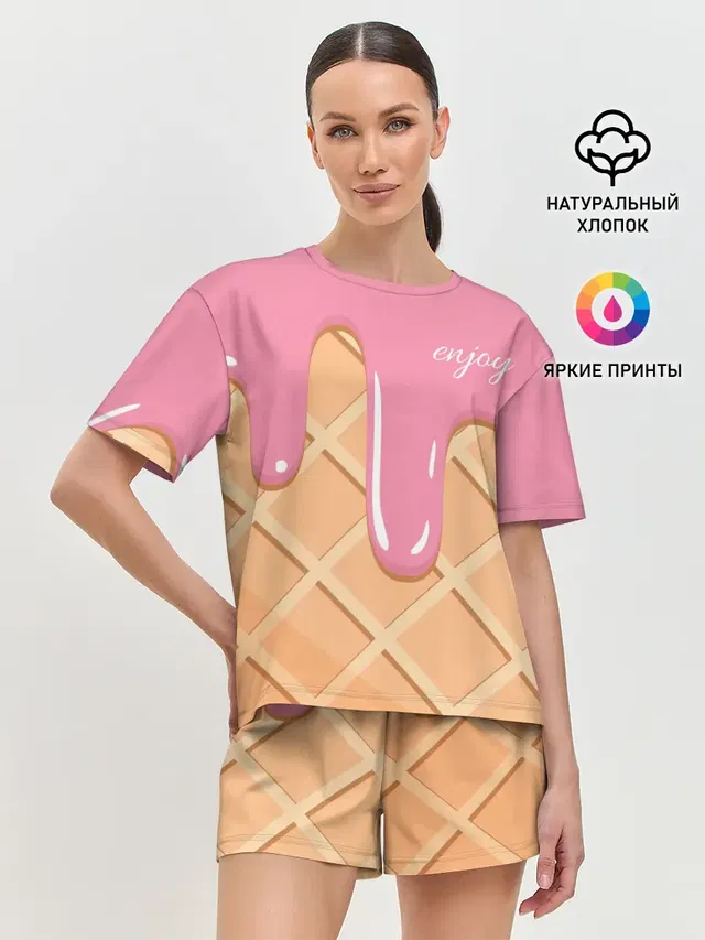 Женская пижама с шортами