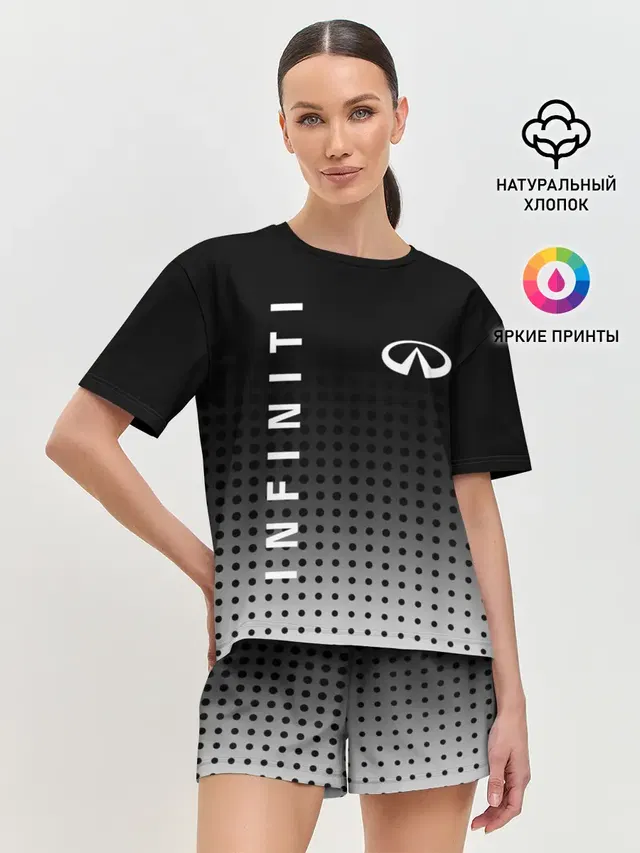 Женская пижама с шортами с принтом «Infiniti»