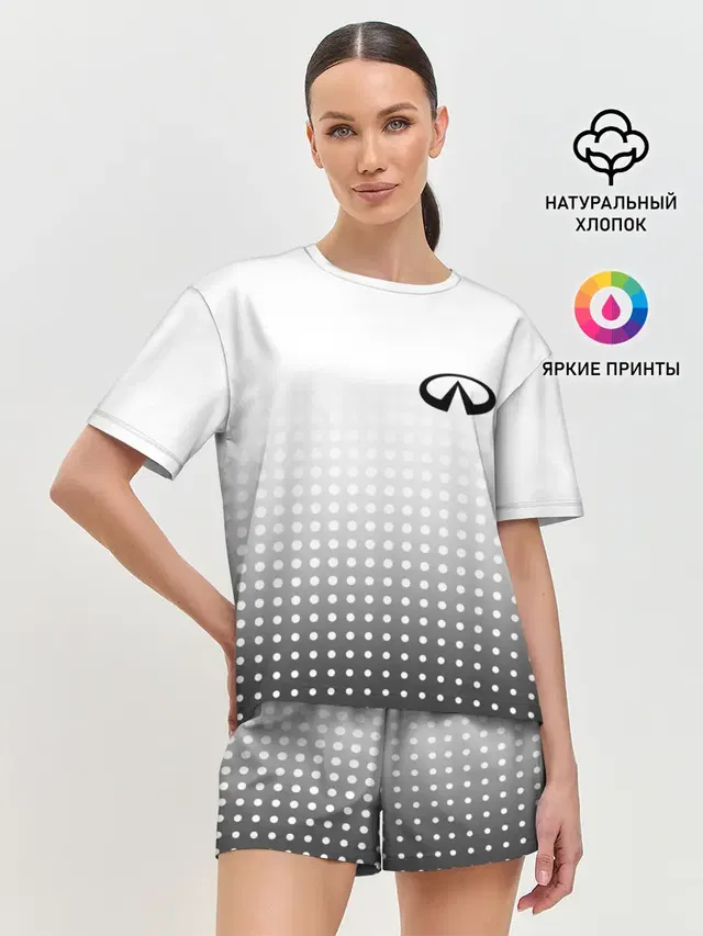 Женская пижама с шортами с принтом «Infiniti»