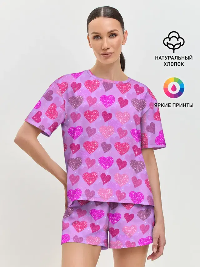 Розовые сердечки