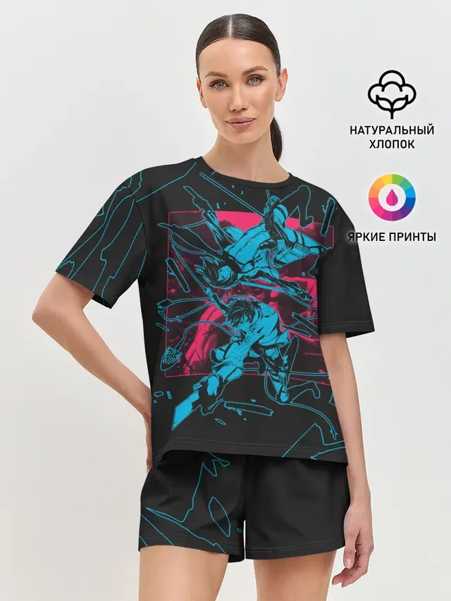 Женская пижама с шортами