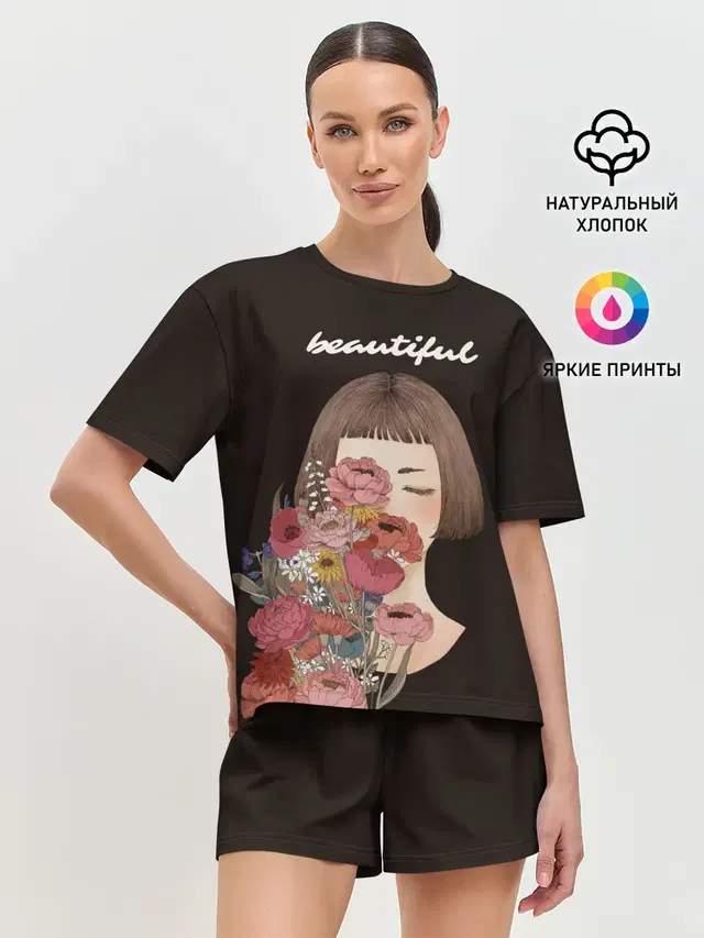 Женская пижама с шортами