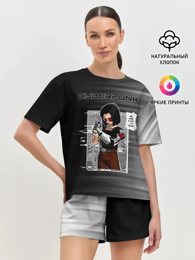 Женская пижама с шортами
