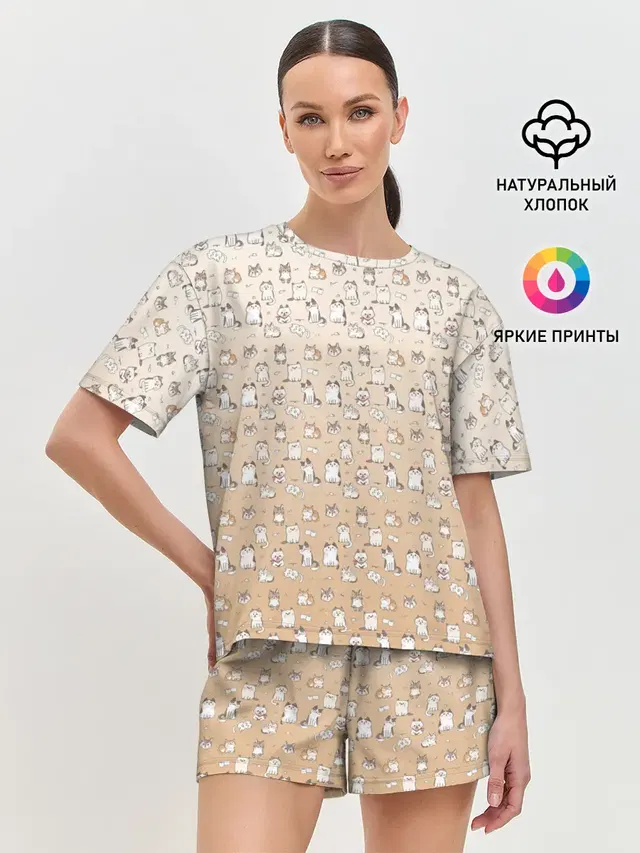 Женская пижама с шортами