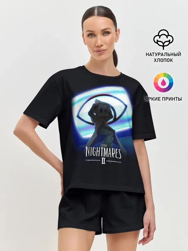 Женская пижама с шортами с принтом «Mono — Little Nightmares 2 MONO»