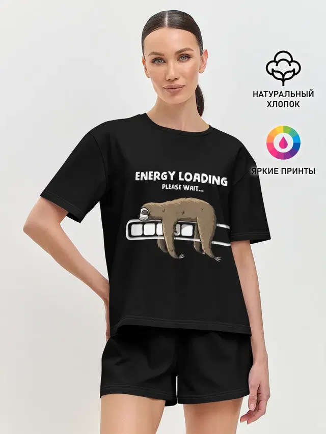 Женская пижама с шортами с принтом «Другие — ENERGY LOADING»