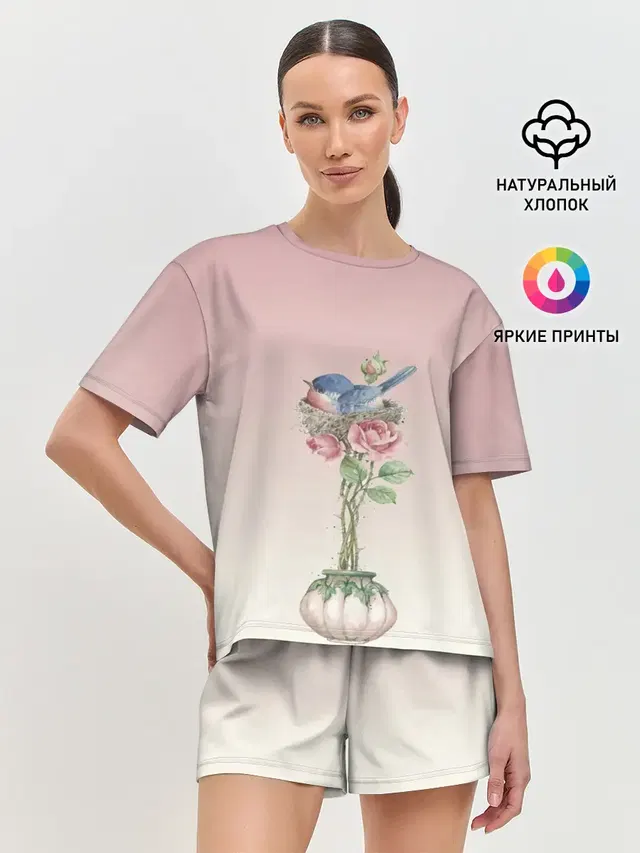 Женская пижама с шортами