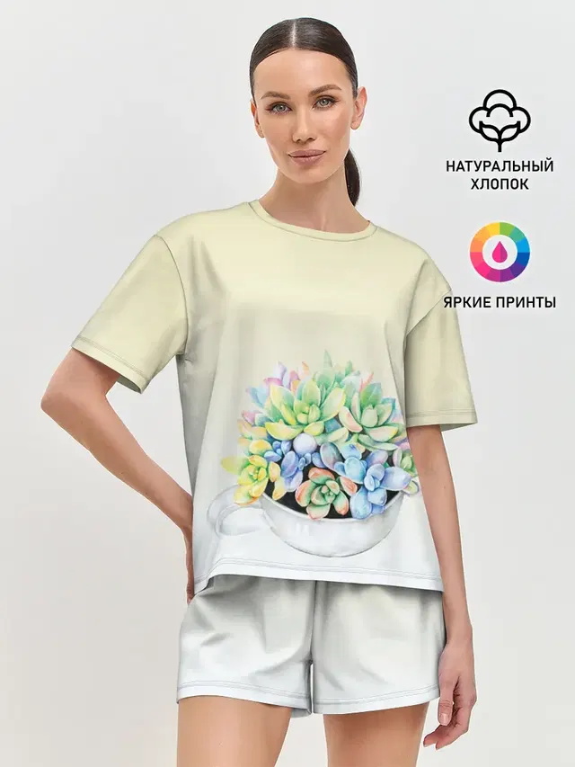 Женская пижама с шортами