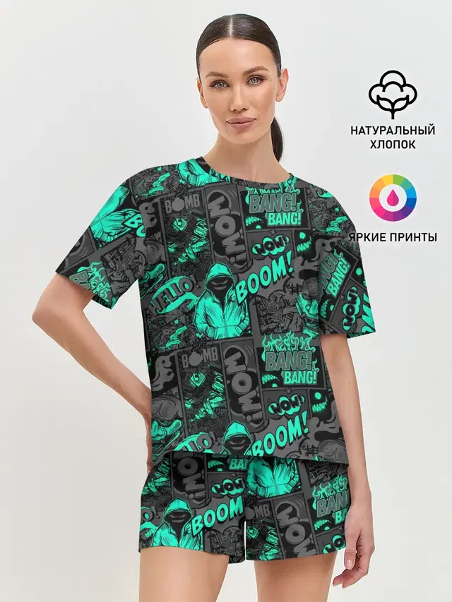 Женская пижама с шортами