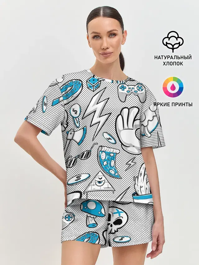 Женская пижама с шортами