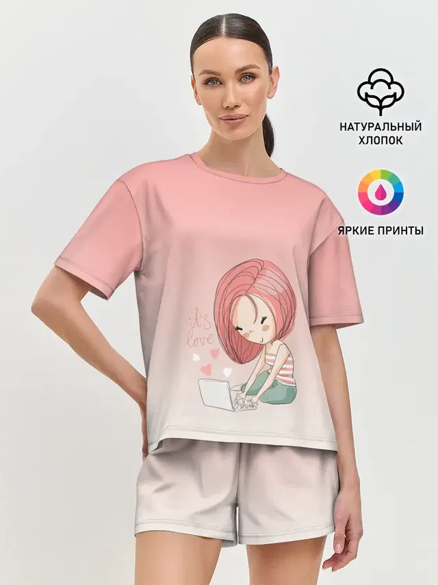 Женская пижама с шортами