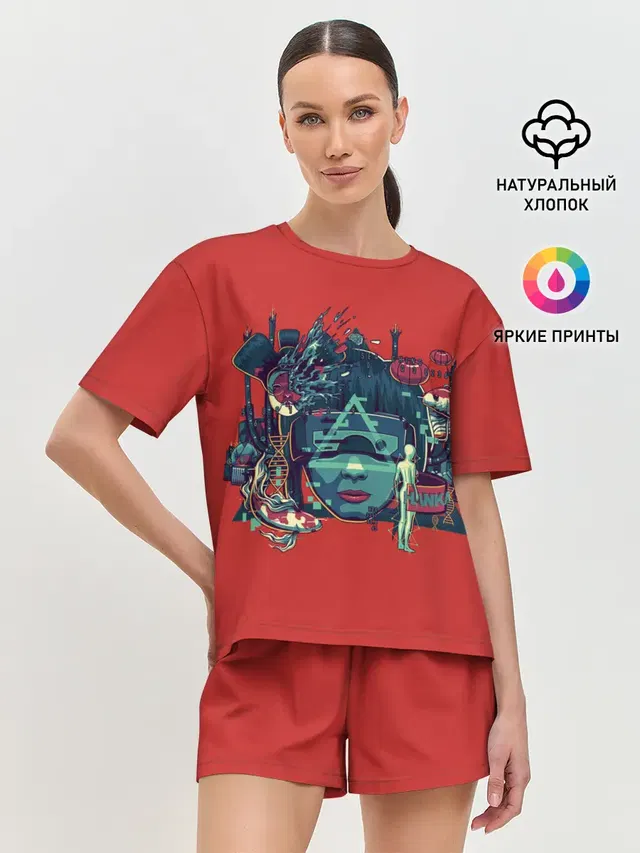 Женская пижама с шортами
