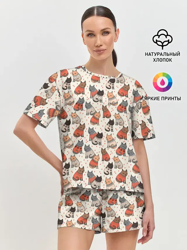 Женская пижама с шортами