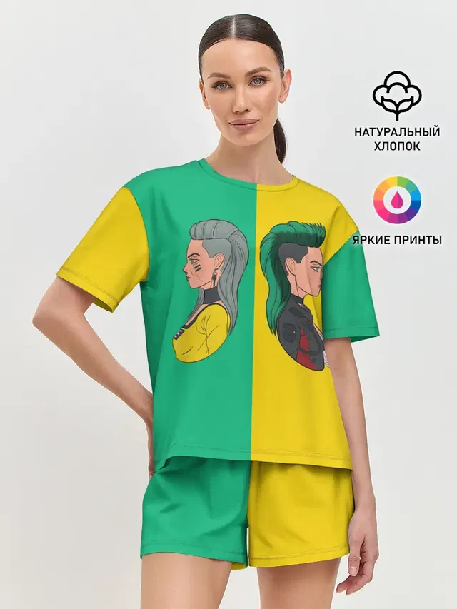 Женская пижама с шортами