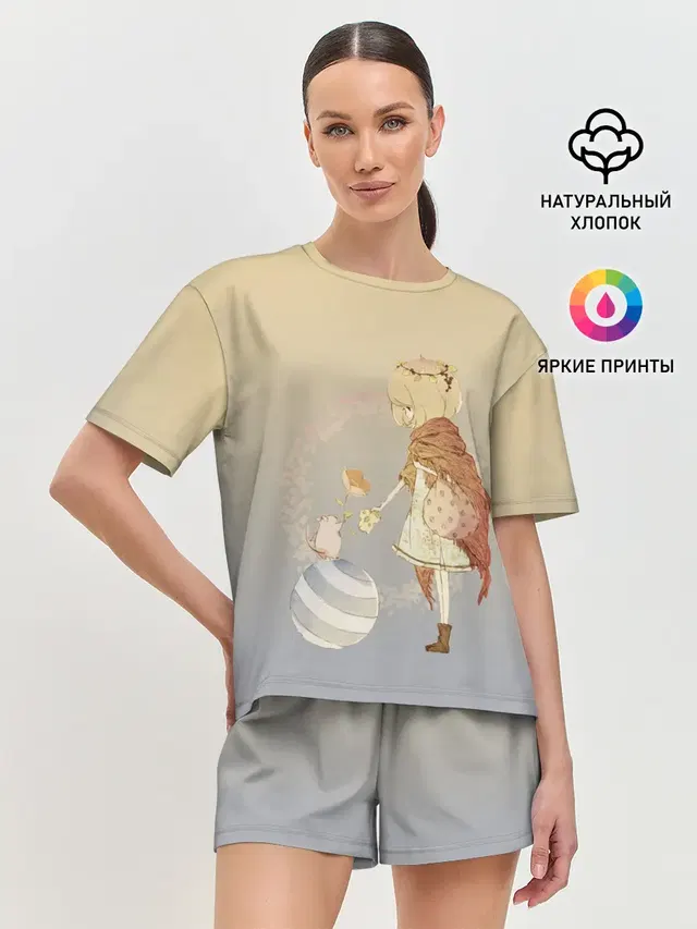 Женская пижама с шортами