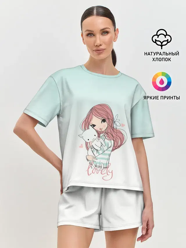 Женская пижама с шортами