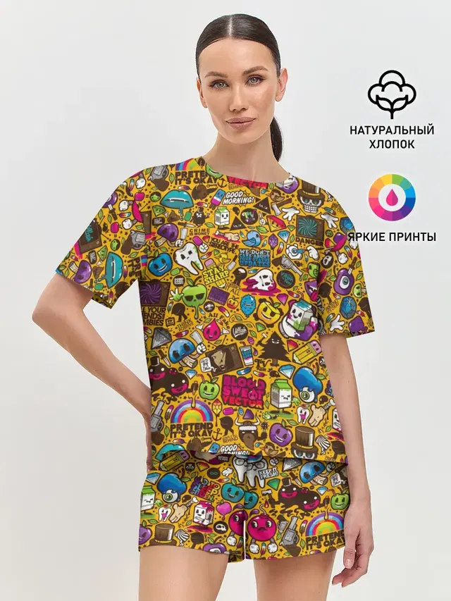 Женская пижама с шортами