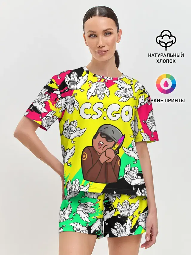 Женская пижама с шортами