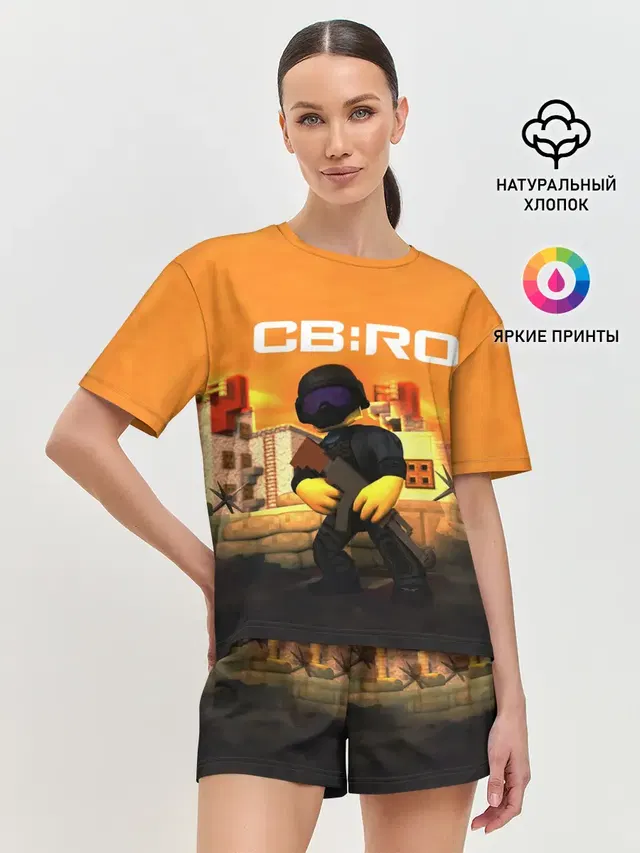 Женская пижама с шортами с принтом «Counter-Strike — COUNTER BLOX»