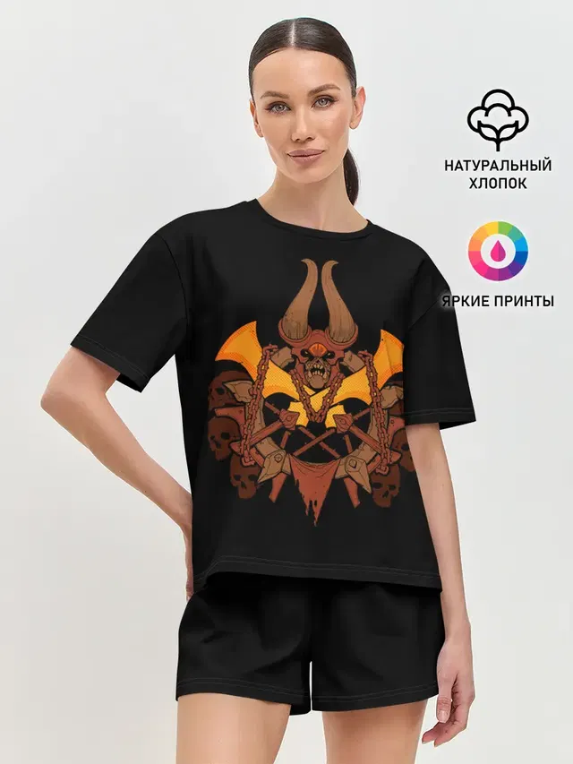 Женская пижама с шортами