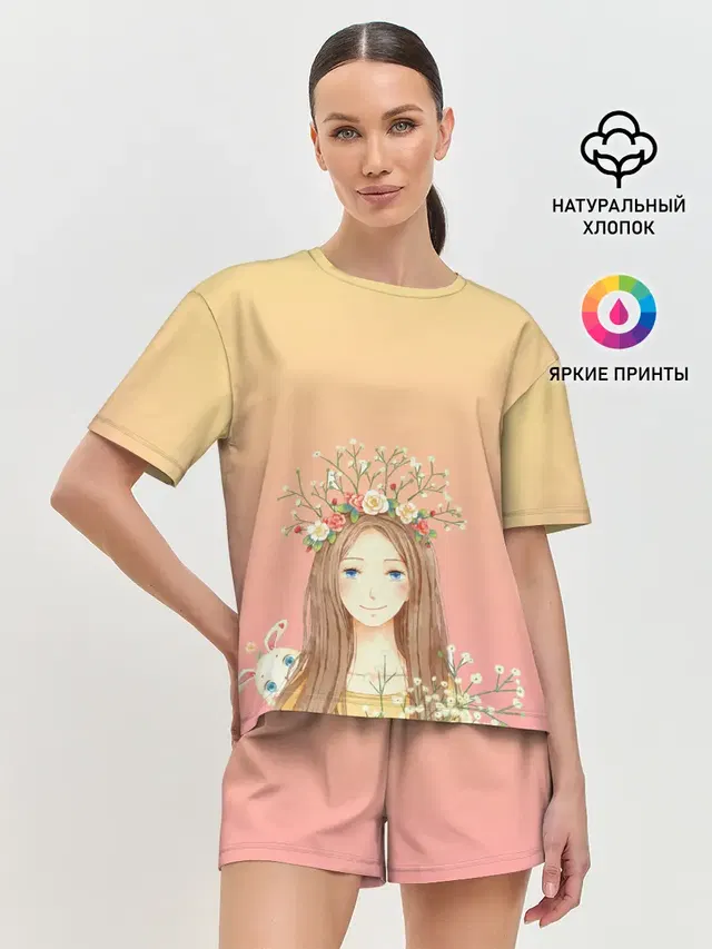 Женская пижама с шортами