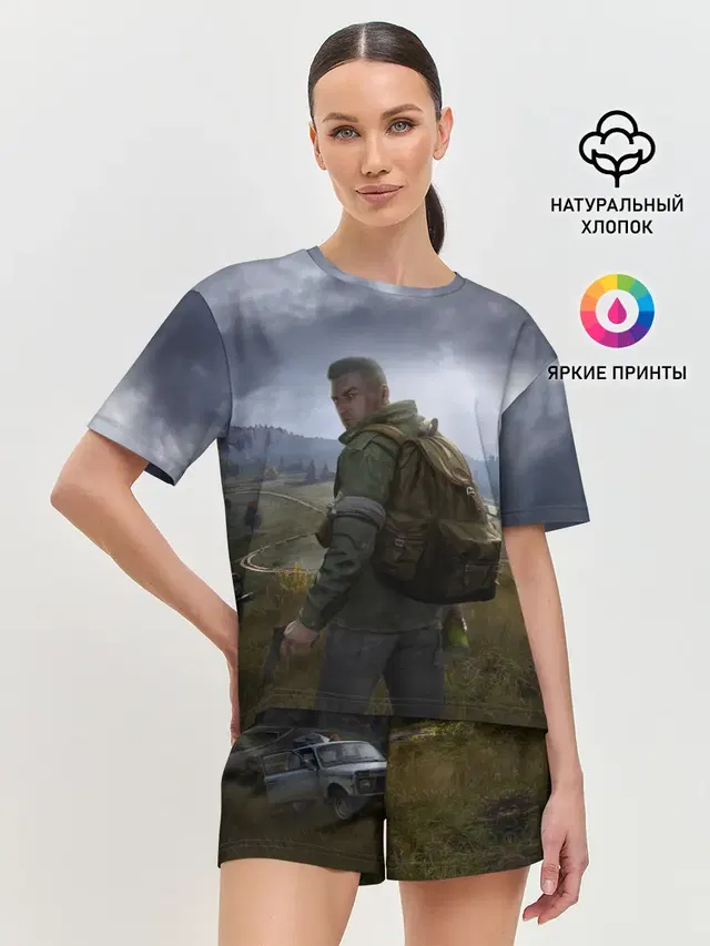 Женская пижама с шортами