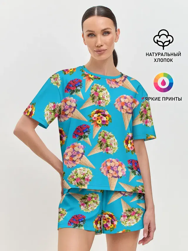Женская пижама с шортами