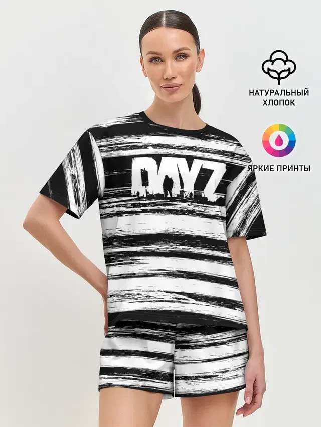 Женская пижама с шортами с принтом «Survivor»