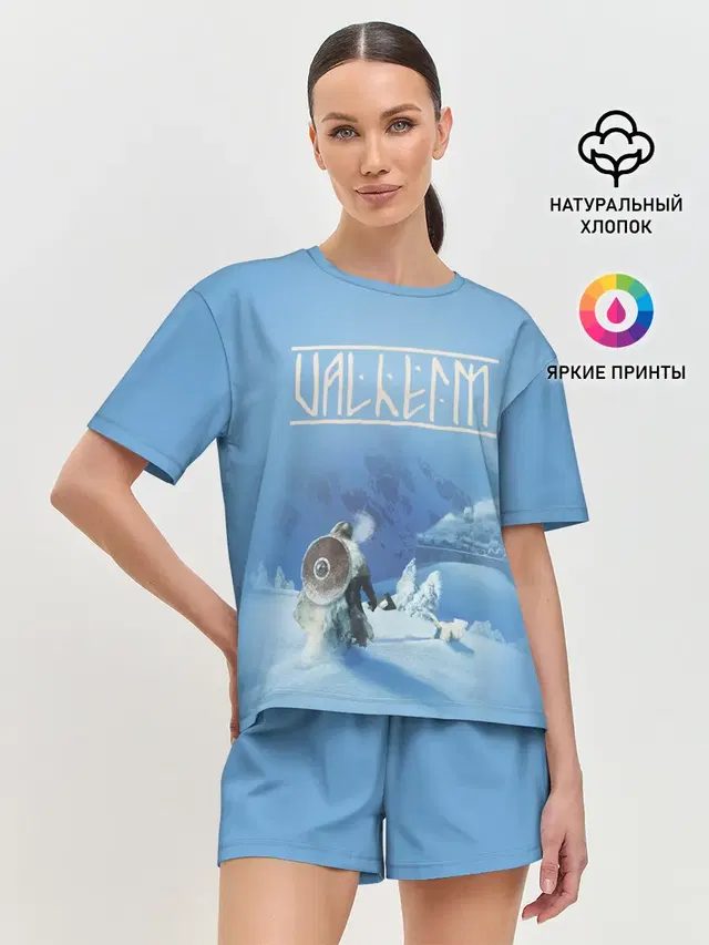 Женская пижама с шортами с принтом «Valheim»