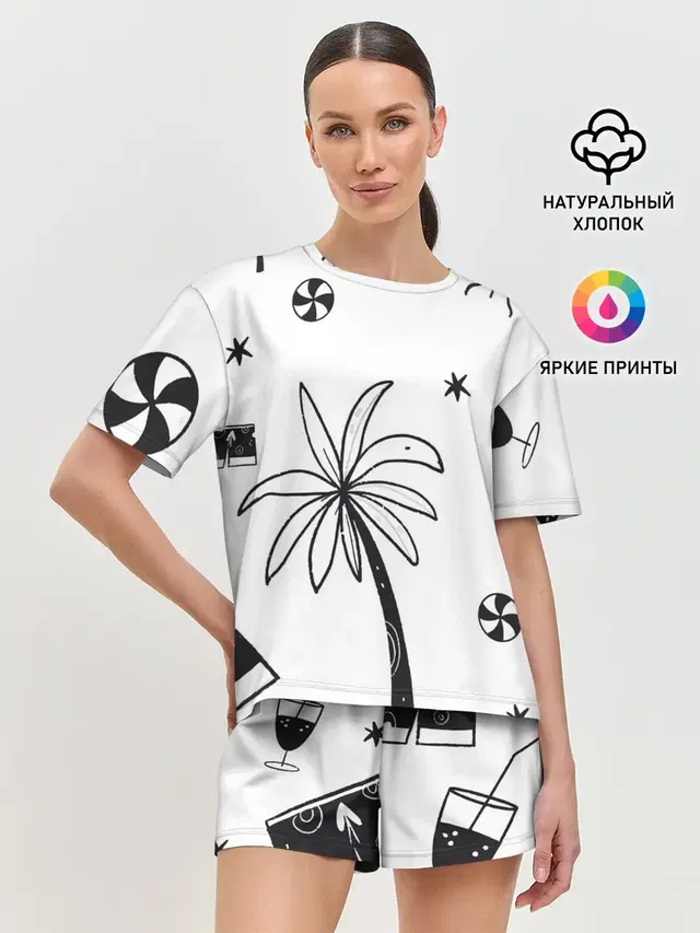 Женская пижама с шортами