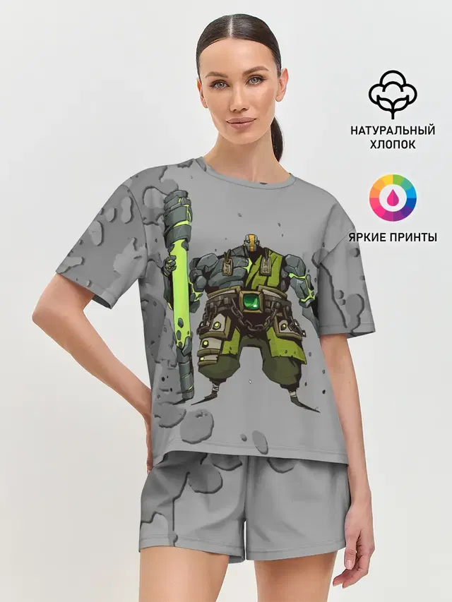 Женская пижама с шортами с принтом «Dota2 — Земеля»