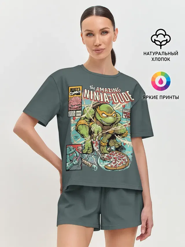 Женская пижама с шортами
