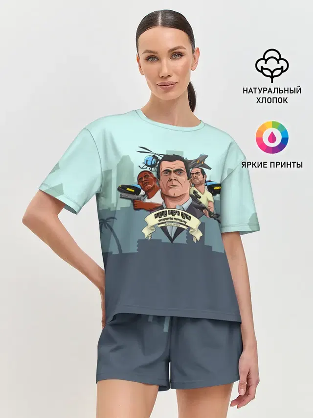 Женская пижама с шортами