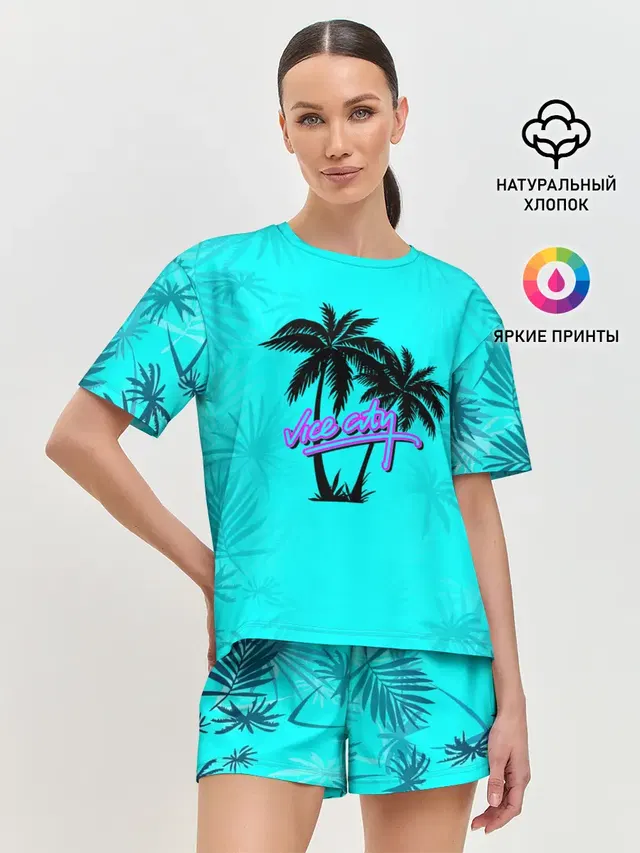 Женская пижама с шортами