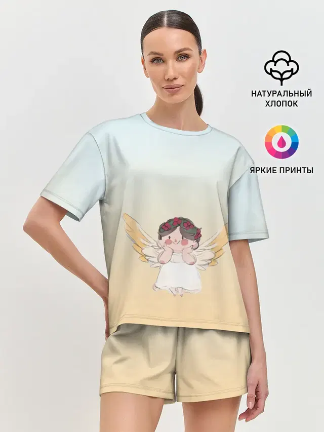 Женская пижама с шортами